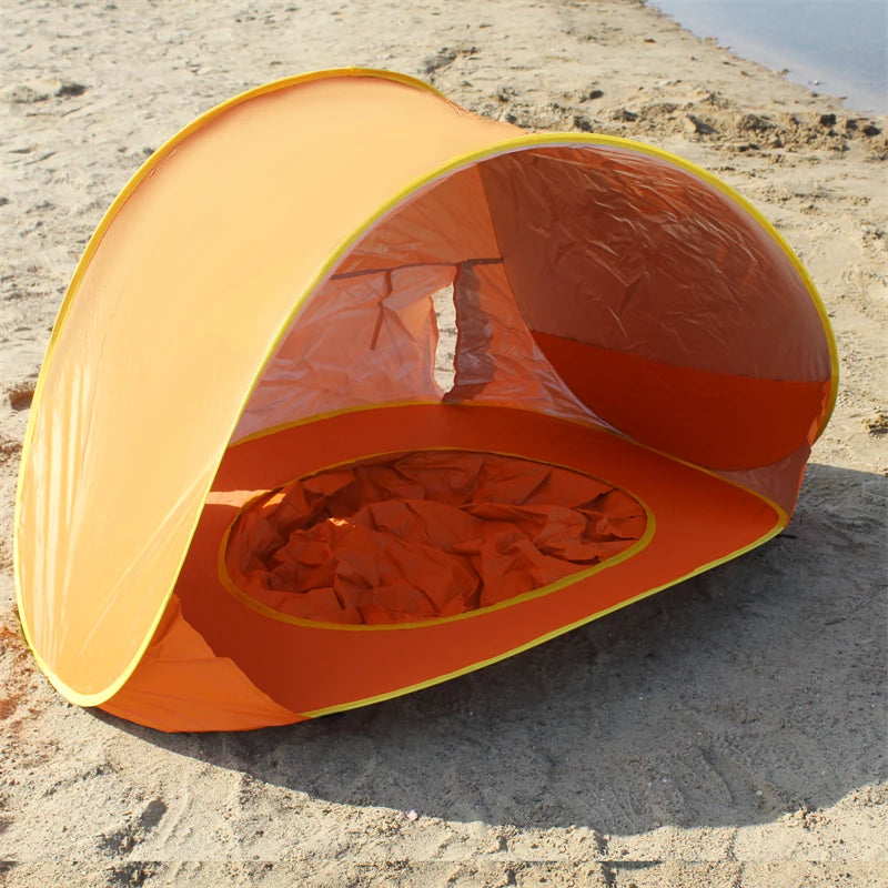 Tenda de praia portátil para bebês, sombra para piscina, proteção solar, abrigo para crianças, brinquedos ao ar livre, piscina, casa de brincar, brinquedos