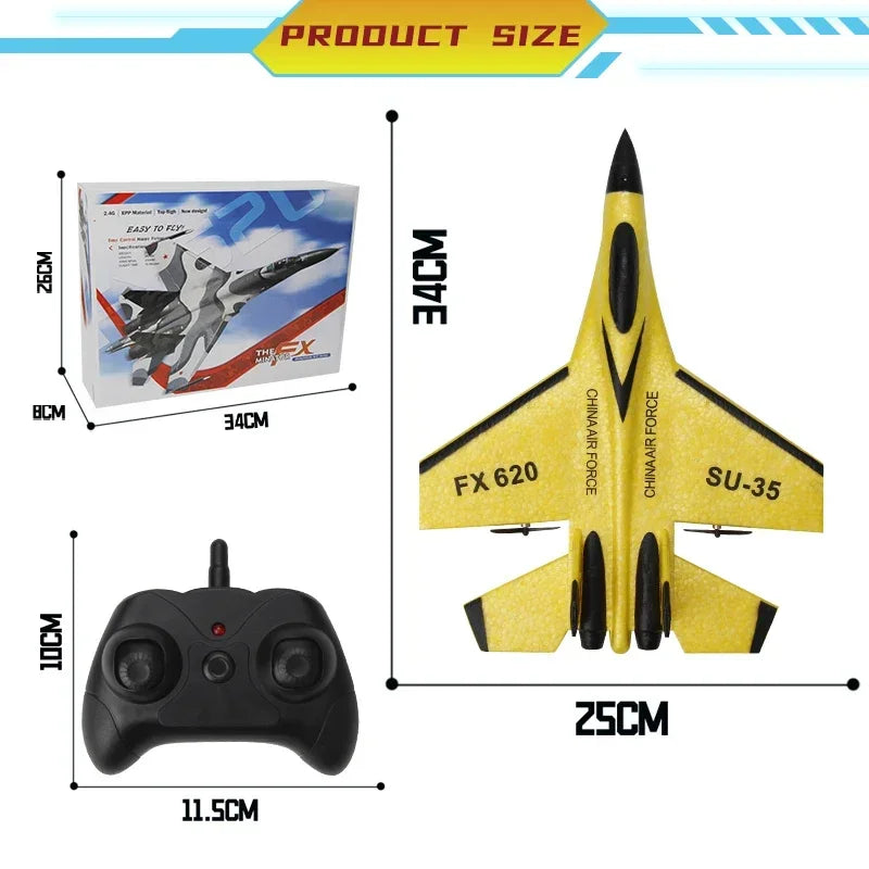 AVIÃO SUPERSÔNICO CONTROLE REMOTO COM LUZES LED