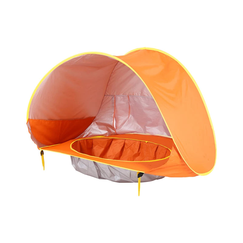 Tenda de praia portátil para bebês, sombra para piscina, proteção solar, abrigo para crianças, brinquedos ao ar livre, piscina, casa de brincar, brinquedos