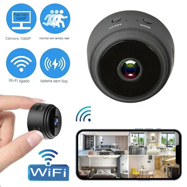 Mini Camera A9 WiFi Gravadora de Segurança Monitoramento Vídeo Sem Fio Voz Imagem Inteligente para Bebês e Animais Estimação